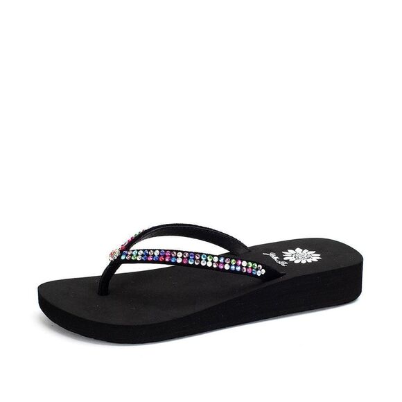 YELLOW BOX JELLOW multi color crystals sz 8.5 - Picture 7 of 9